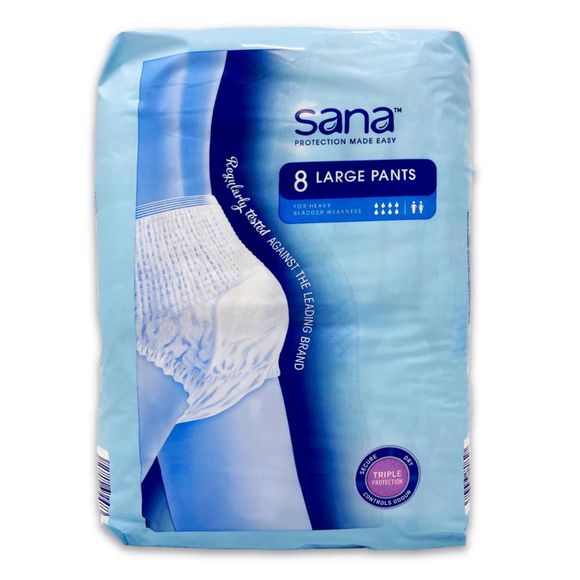 Sana Incontinence Large Pants 8 Pack